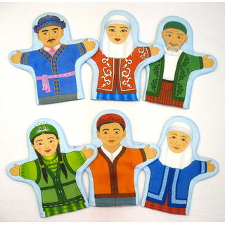 Набор рукавичек "Семья казахская" 6 штук