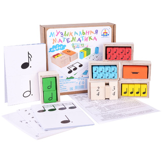 Набор деревянный для изучения длительности нот и пауз "Музыкальная математика"