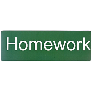 Магнитная карточка "Homework" (фон зелёный)