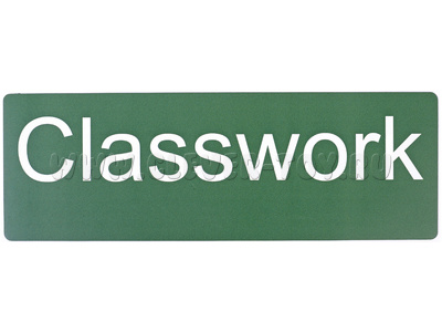 Магнитная карточка "Classwork" (фон зелёный)