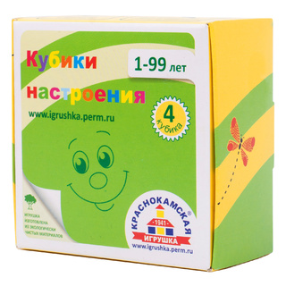 Кубики настроения деревянные 4 шт. (остатки)